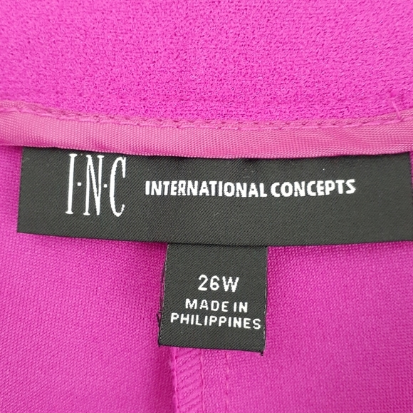 Inc Plus Flare Leg Pants High Low Hem Side Zip 119 - Picture 3 of 5